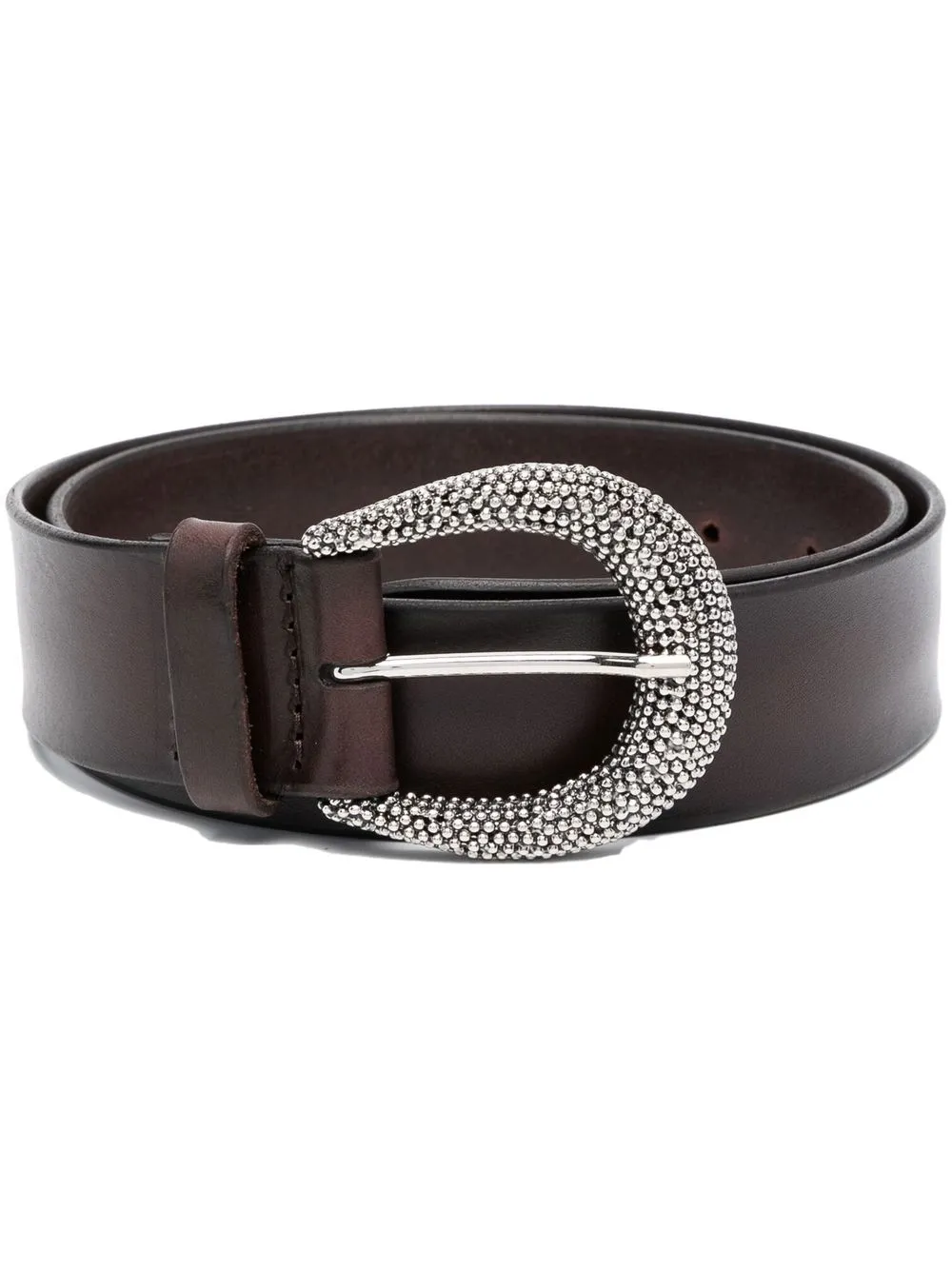 Orciani decorative-buckle leather belt - Brown