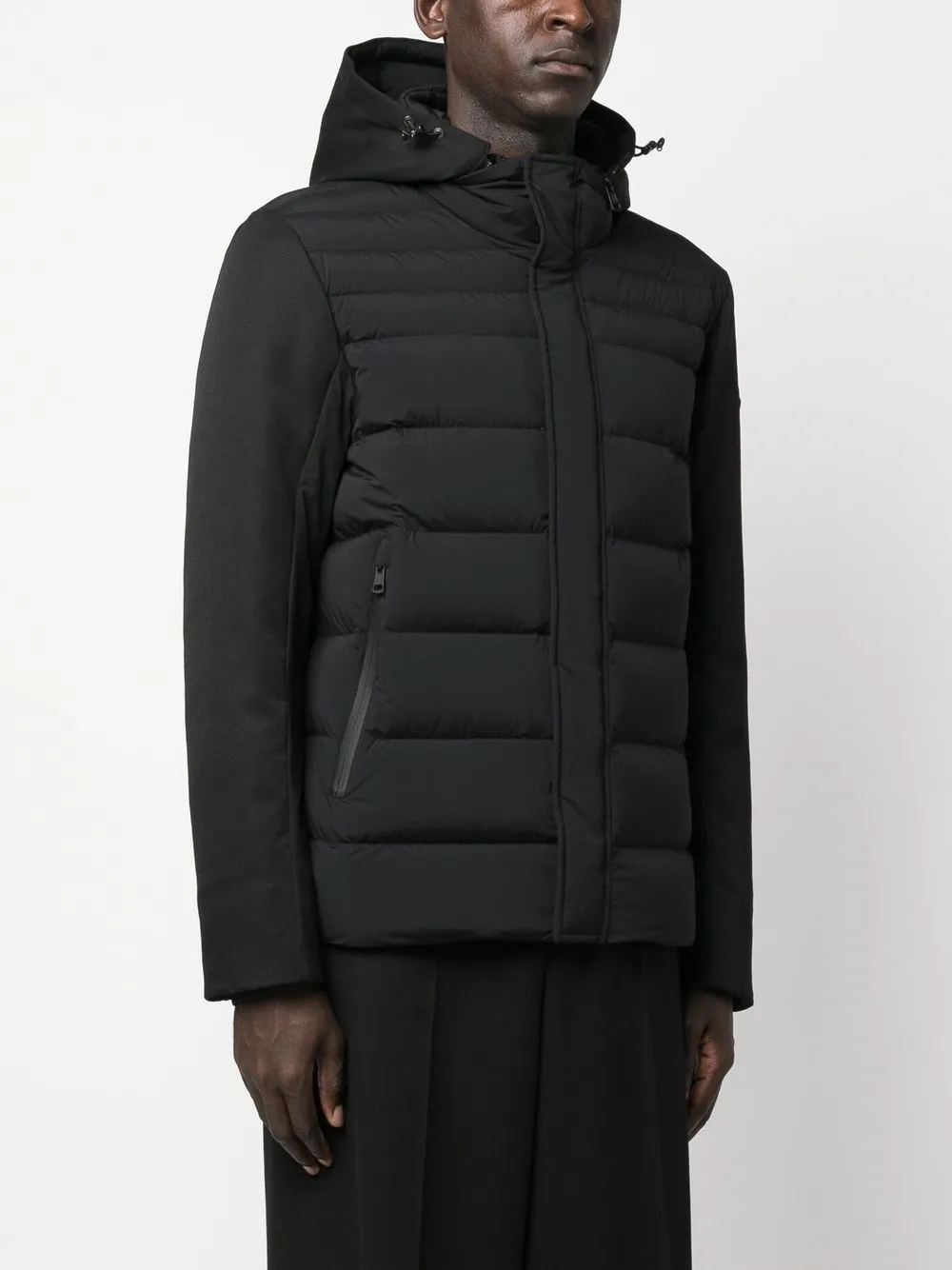 Moncler Zip Fastening Padded Jacket Black FARFETCH