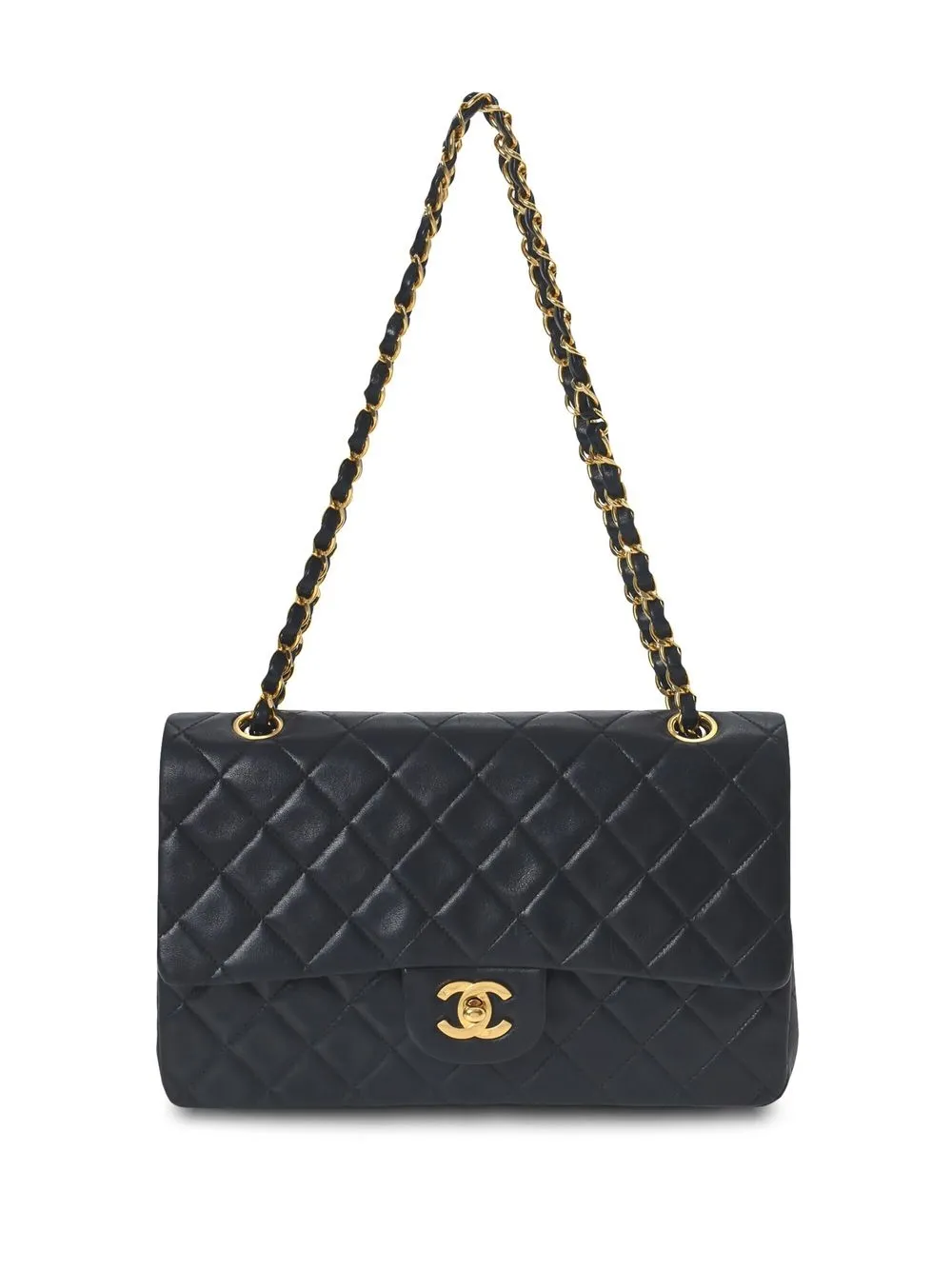 Pre owned Chanel Small Classic Double Flap Shoulder Bag In 黑色 ModeSens