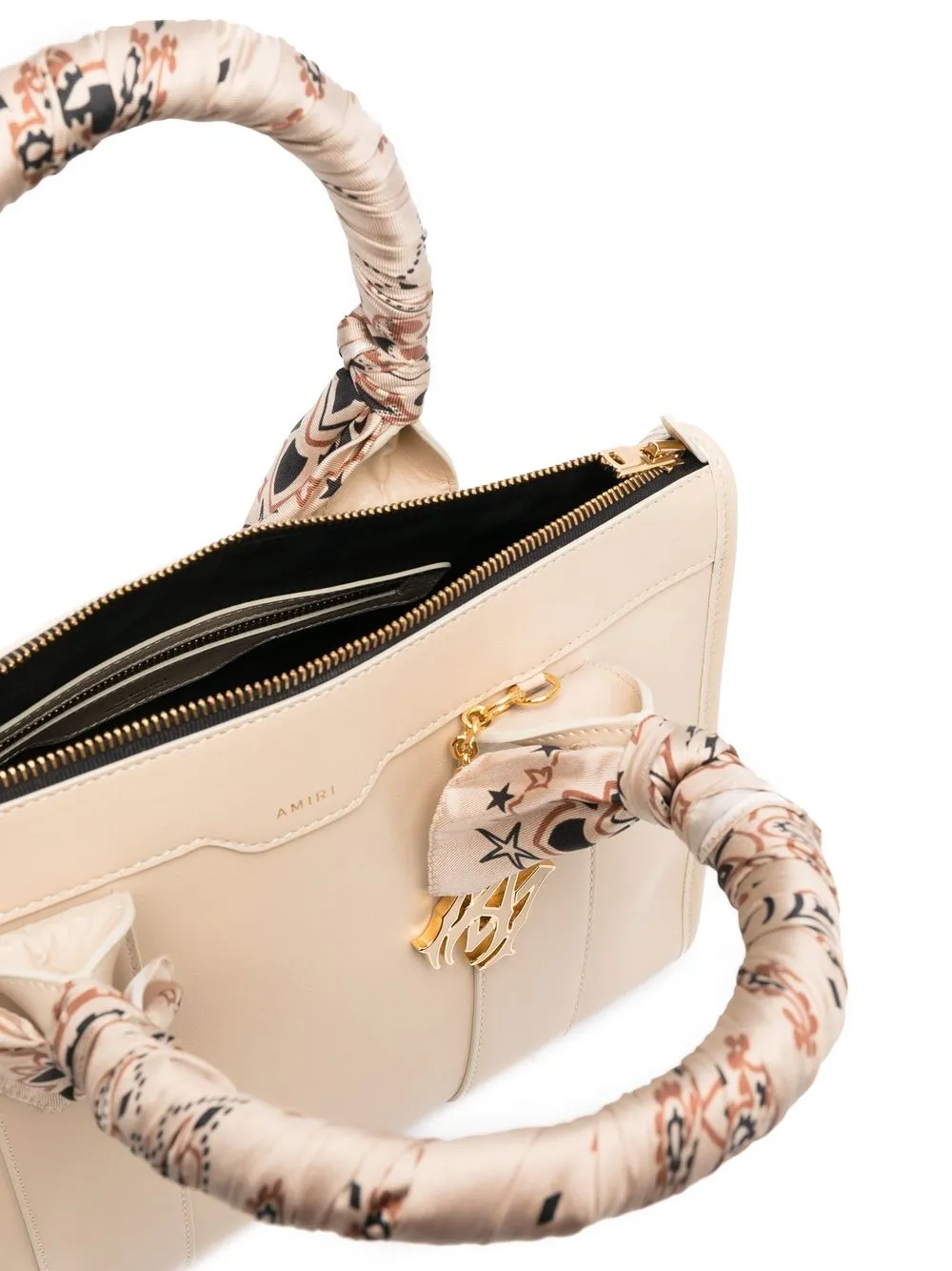 Amiri Alabaster Leather Tote Bag In Nude Modesens