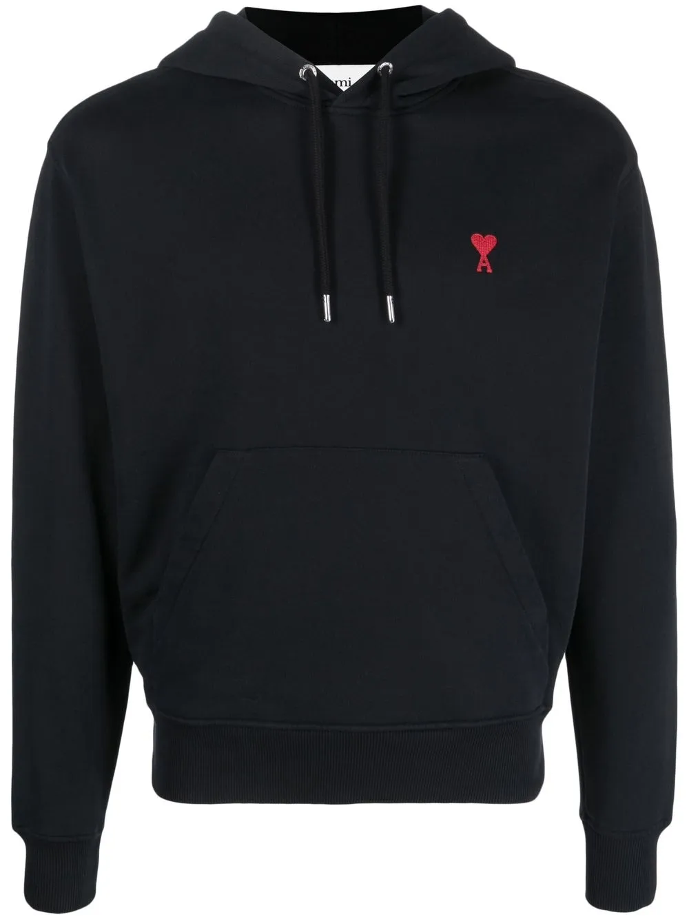 AMI Paris Ami de Coeur organic-cotton hoodie - Black