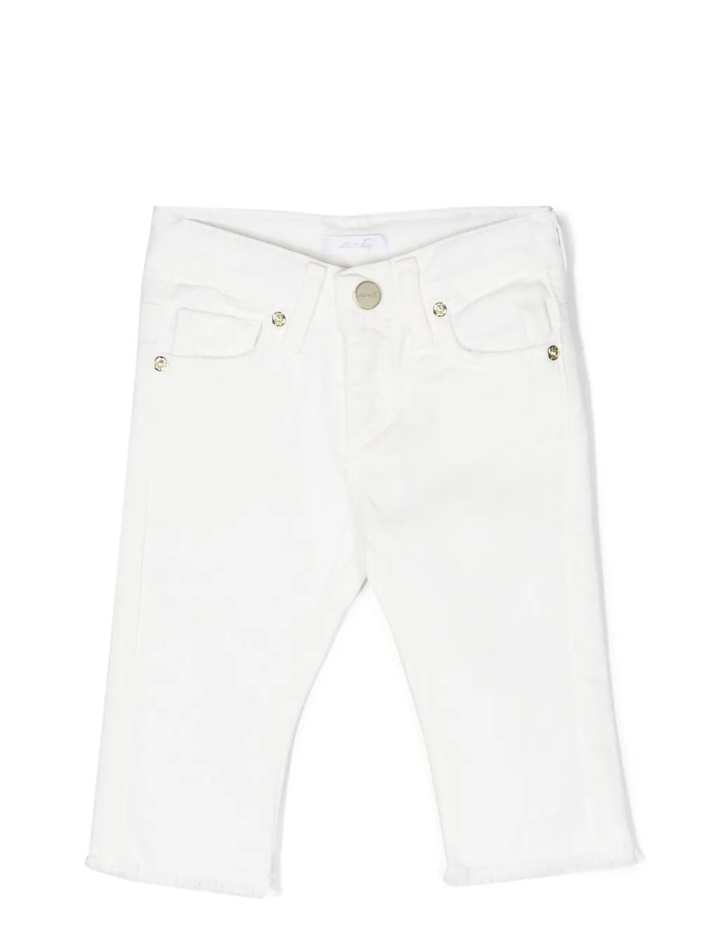 Miss Grant Kids jeans con diseño de cinco bolsillos - Blanco