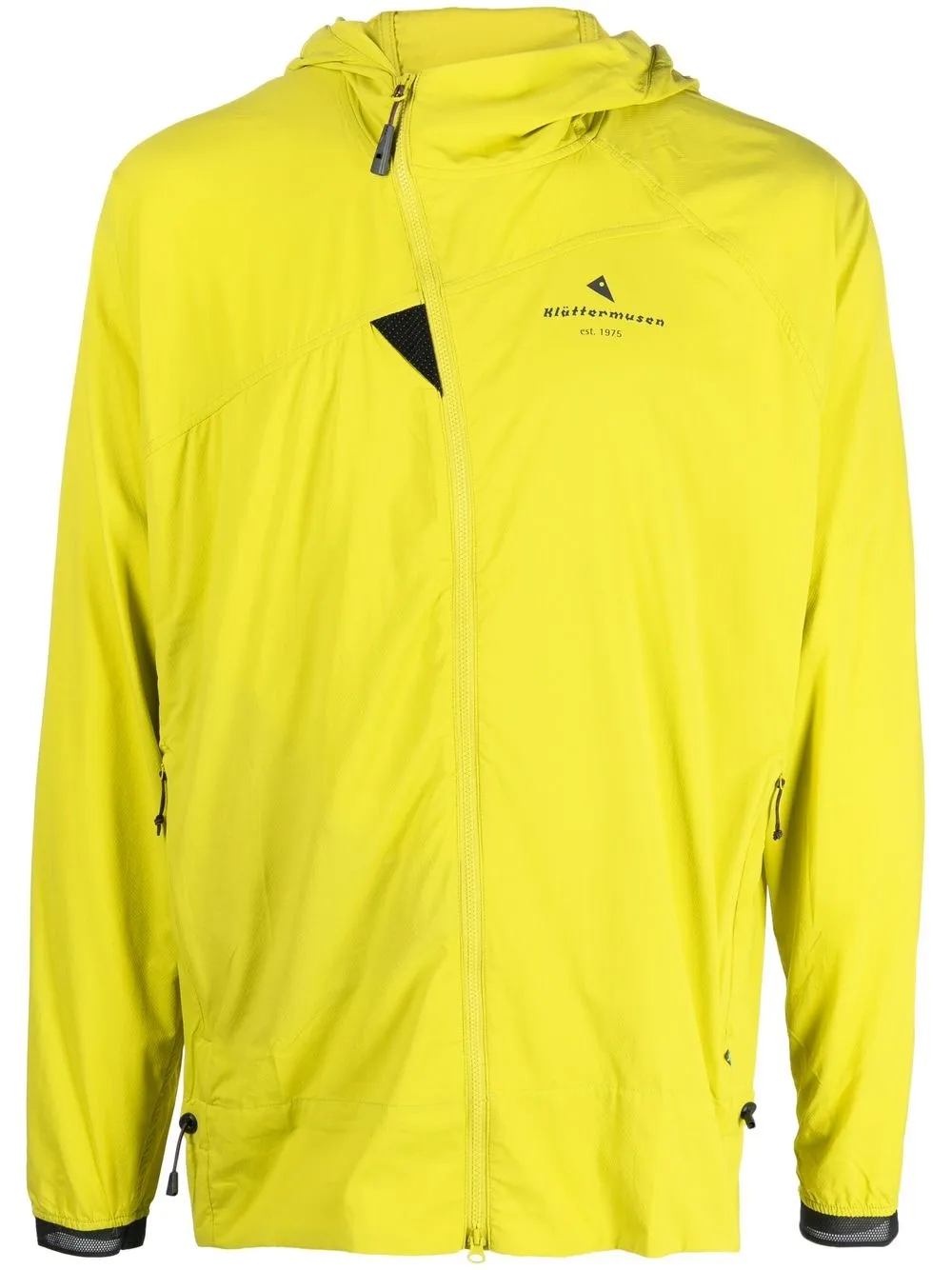Klättermusen logo-print zip-up hooded jacket - Yellow