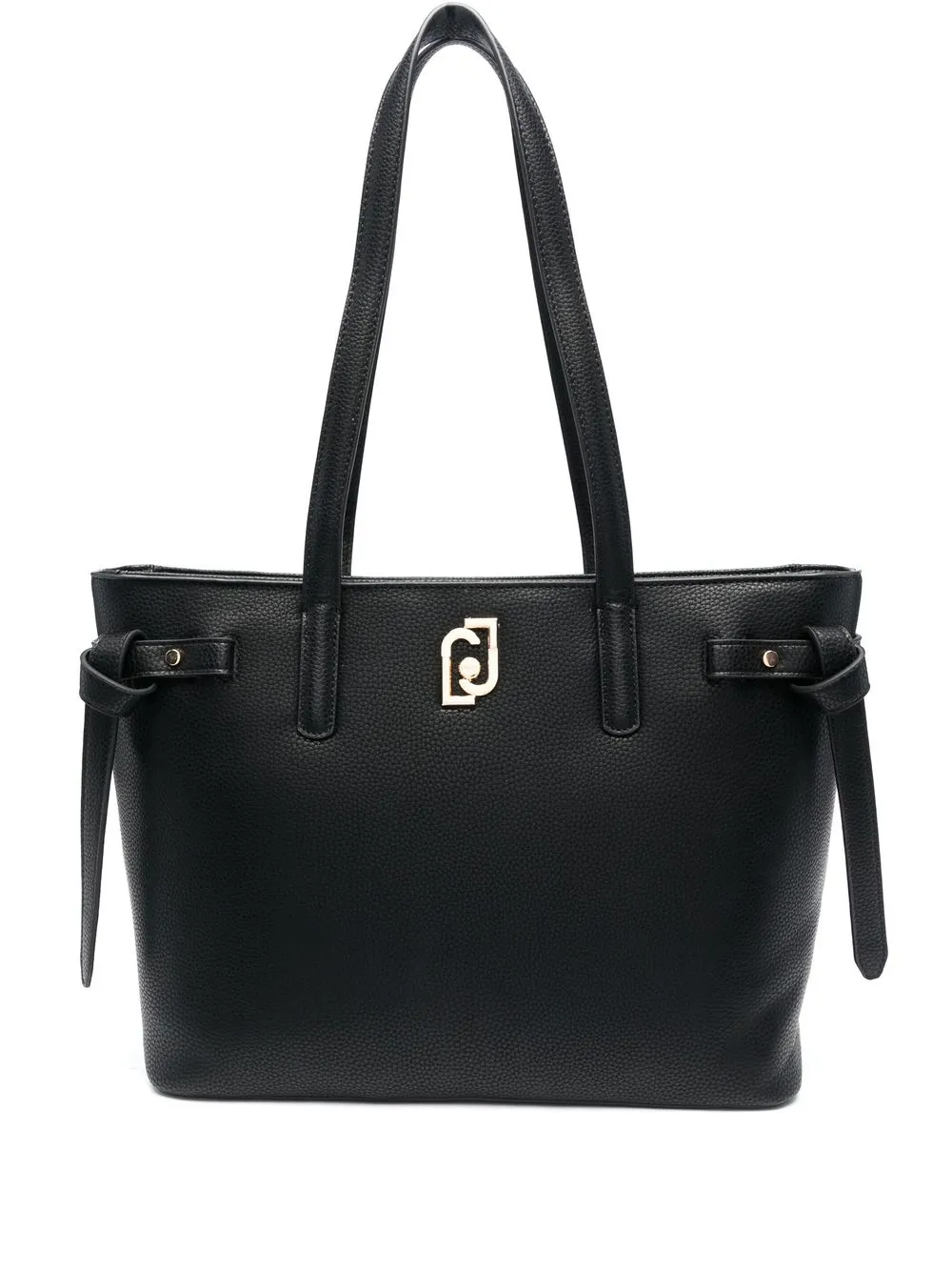 LIU JO logo-plaque faux-leather tote - Black