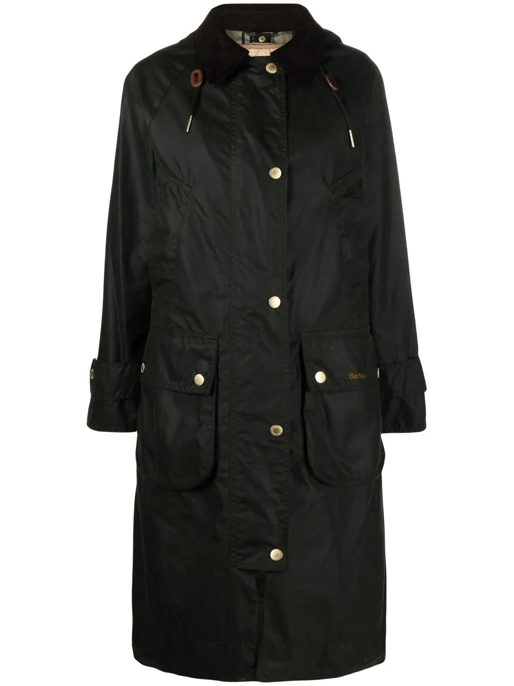 Barbour classic-collar coat - Green