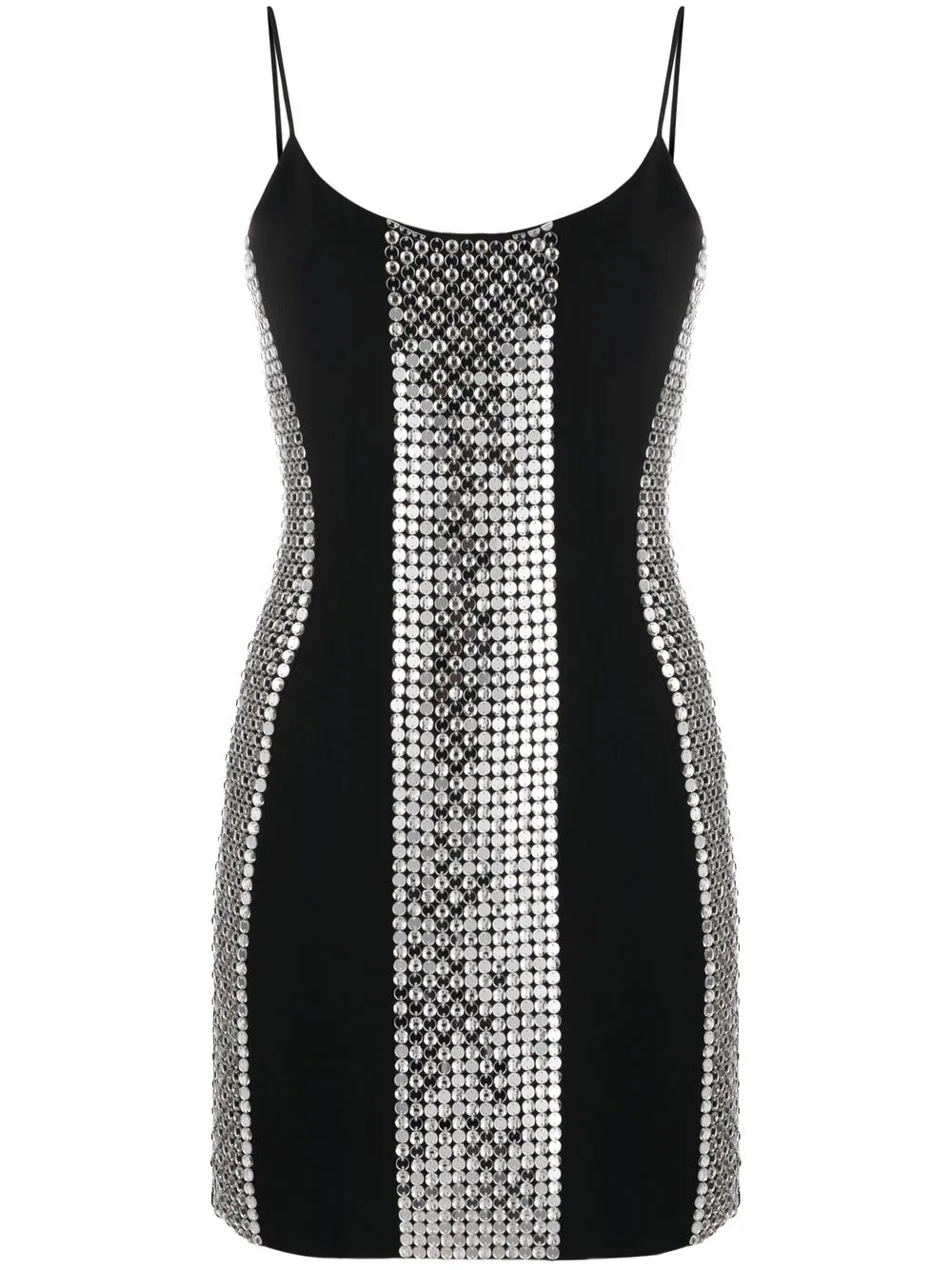 David Koma Crystal Embellished Minidress In Black Modesens