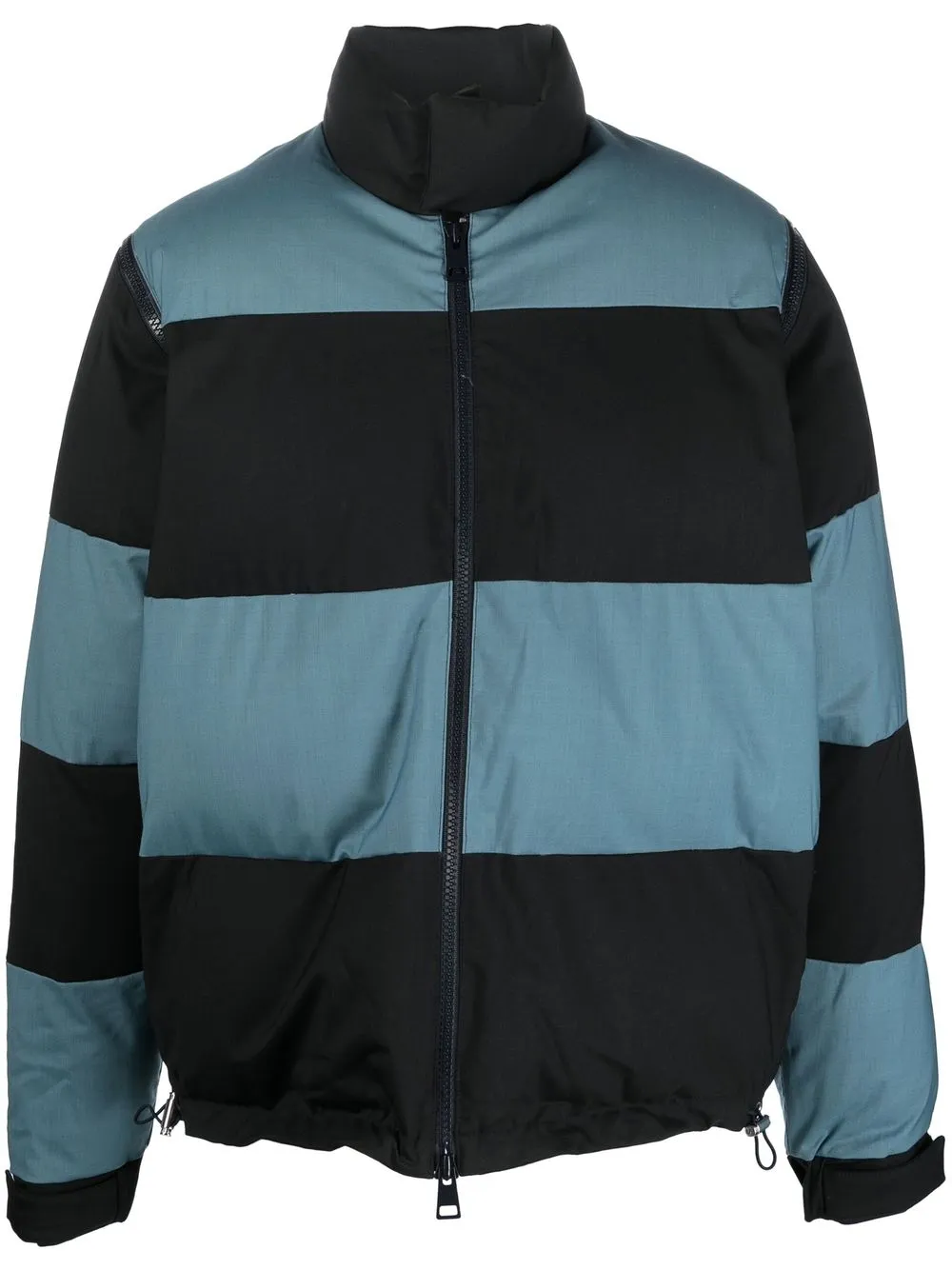 Sunnei striped padded jacket - Black