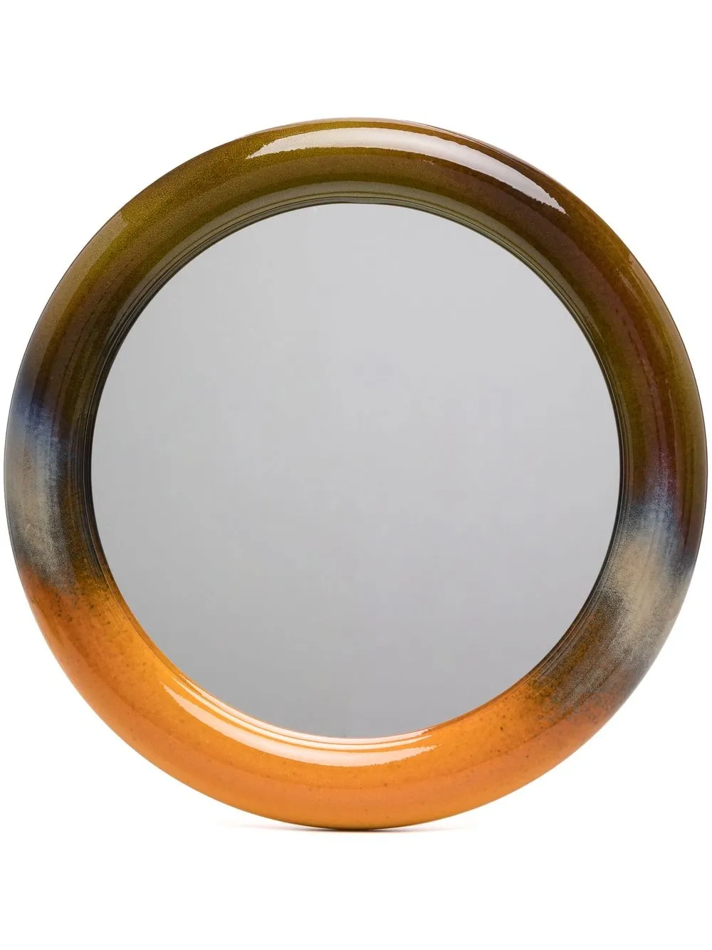 raawii circular glazed mirror - Brown