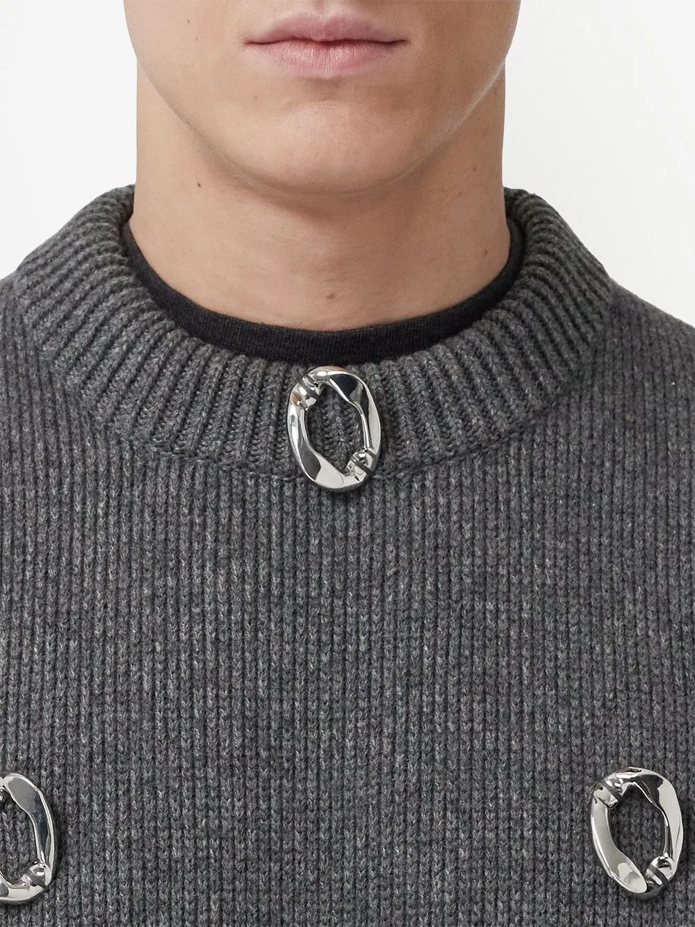 Burberry Chain Link Detail Jumper Farfetch