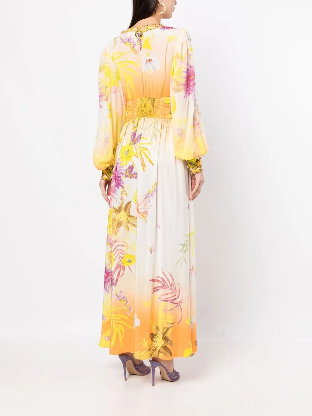 Camilla Graphic Print Silk Maxi Dress In How Does Your Garden Grow