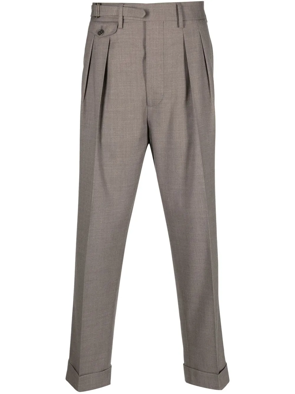 Lardini virgin-wool tapered trousers - Brown