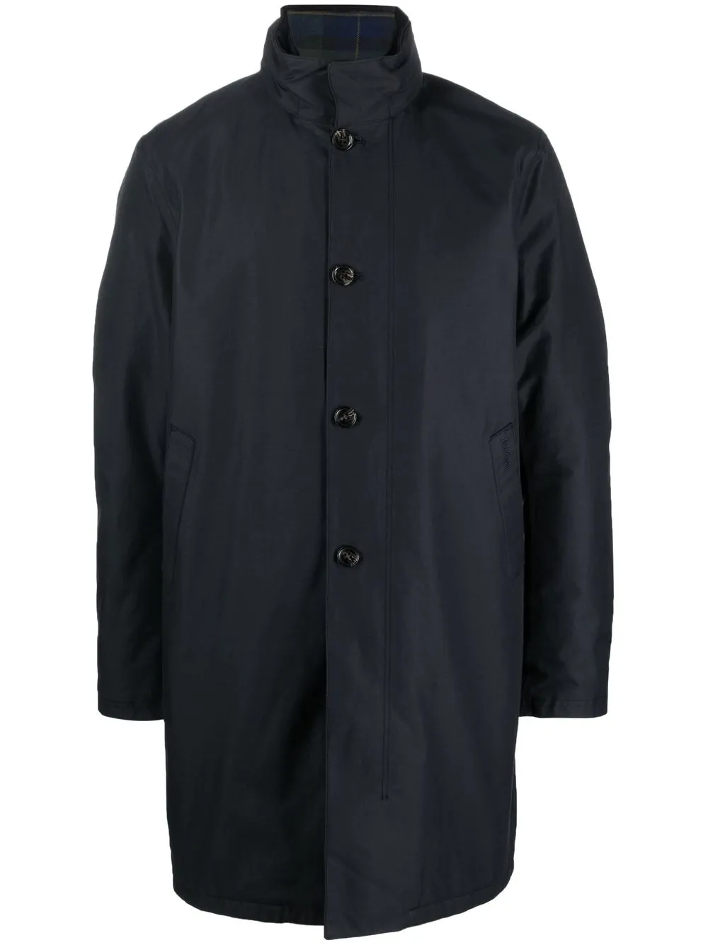 Barbour layered single-breasted coat - Blue