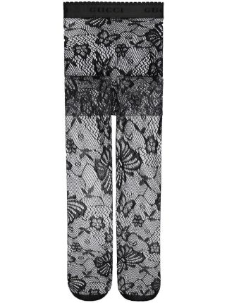 Gucci Floral Lace Design Tights Farfetch