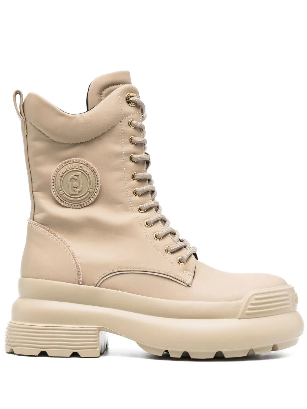 LIU JO chunky-sole lace-up boots - Neutrals