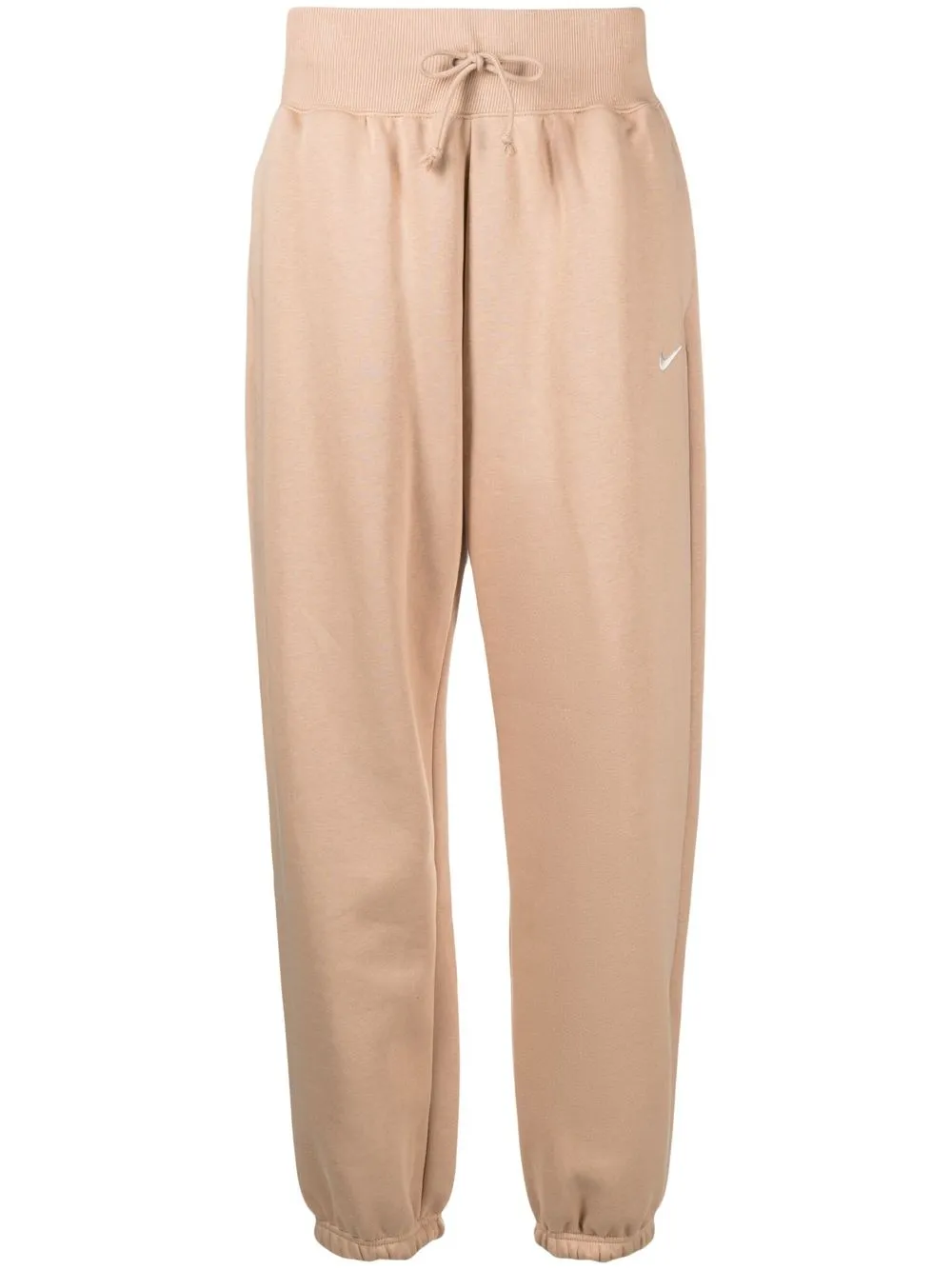 Nike logo-embroidered drawstring track pants - Neutrals