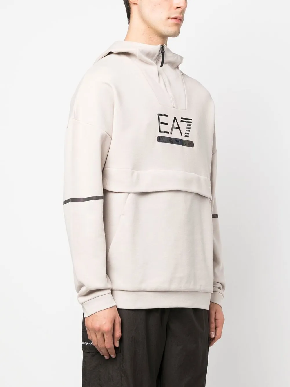 Ea7 Emporio Armani logo-print hoodie - Neutrals 
Ea7 Emporio Armani logo-print hoodie - Neutrals
