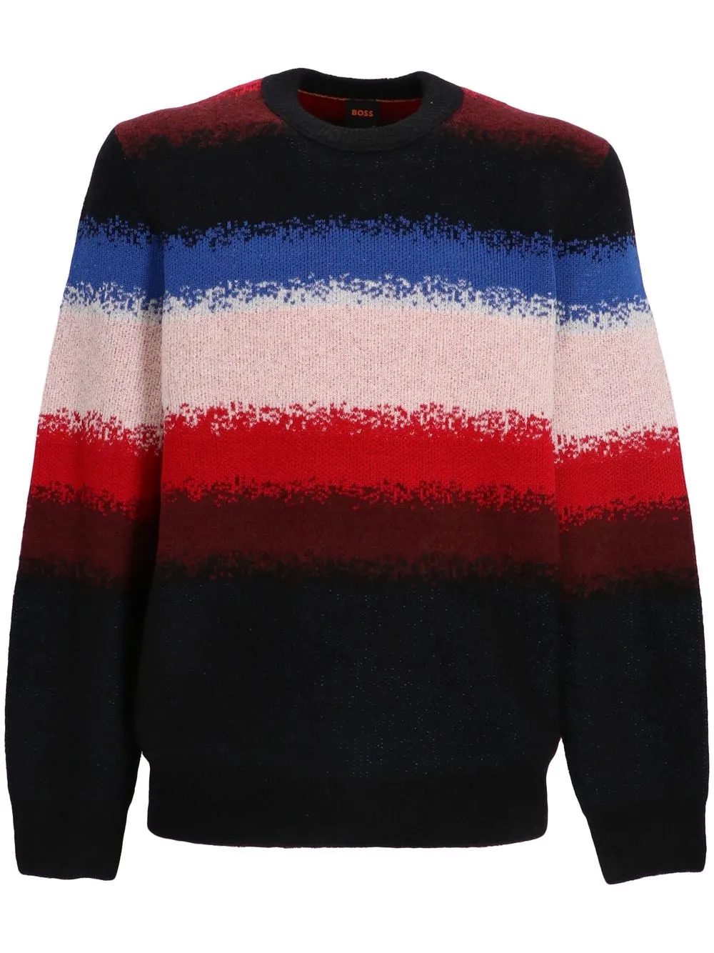 BOSS striped knitted sweater - Red