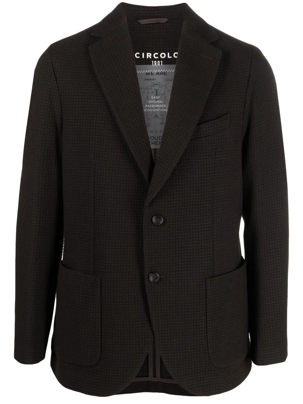 Circolo 1901 single-breasted wool blazer - Brown