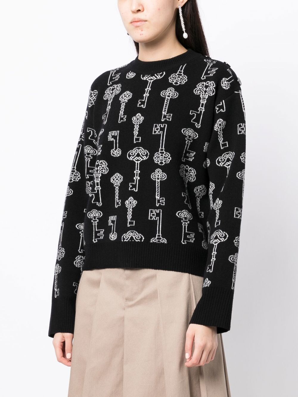 Ports Intarsia Knit Crew Neck Jumper Farfetch