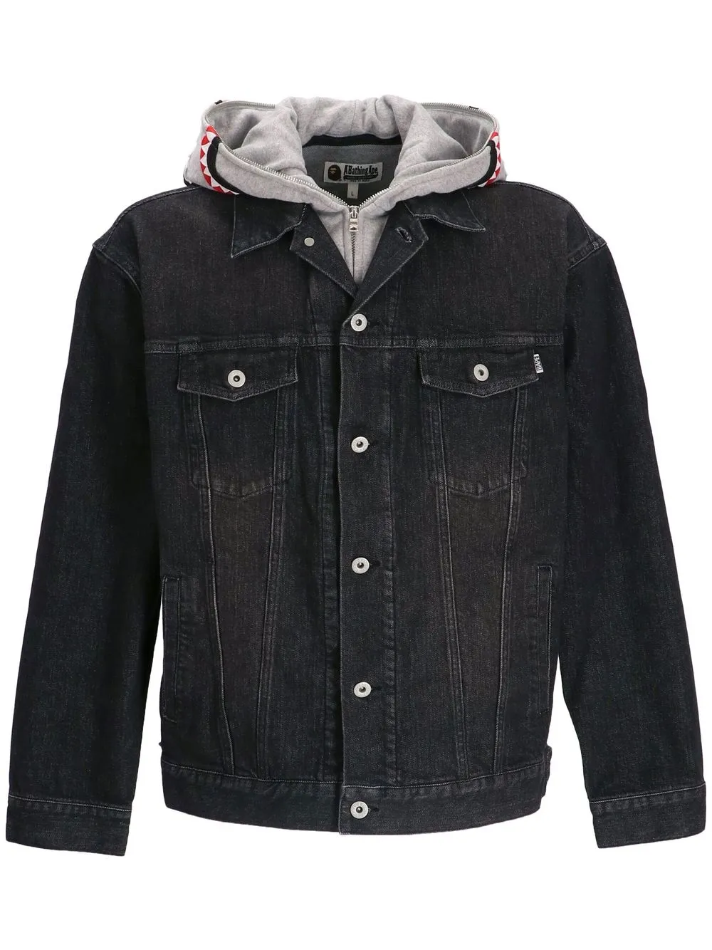 BAPY BY *A BATHING APE® hooded denim jacket - Black