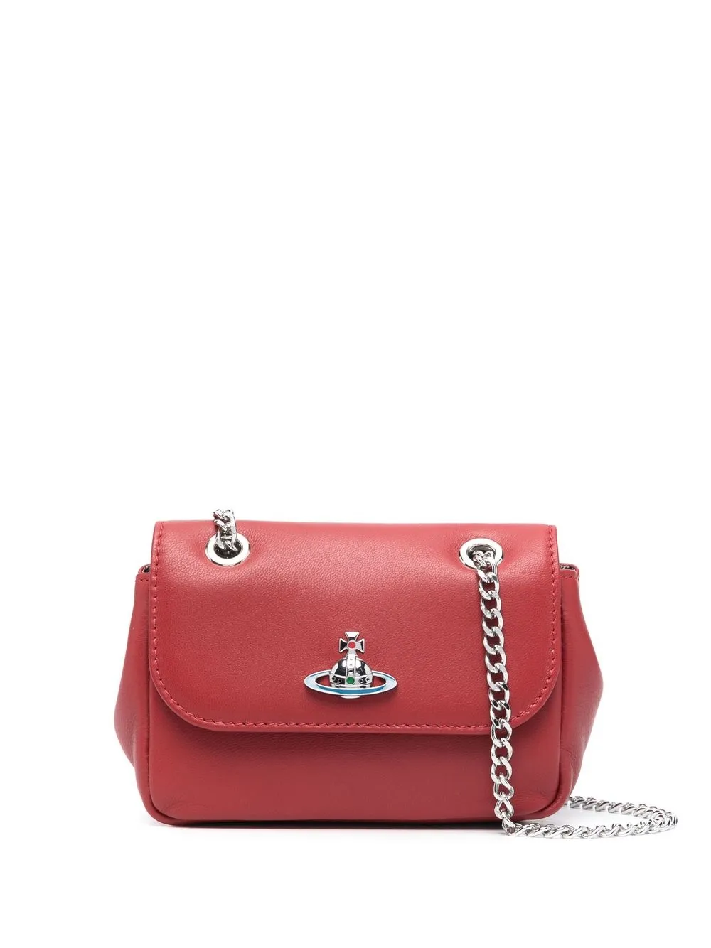Vivienne Westwood Orb plaque shoulder bag - Red