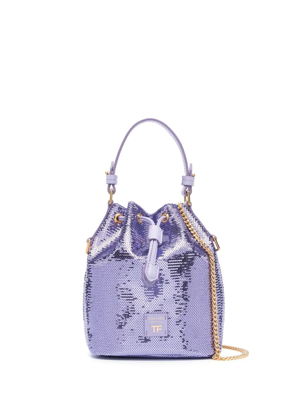 TOM FORD sequin-embellished bucket bag - Purple