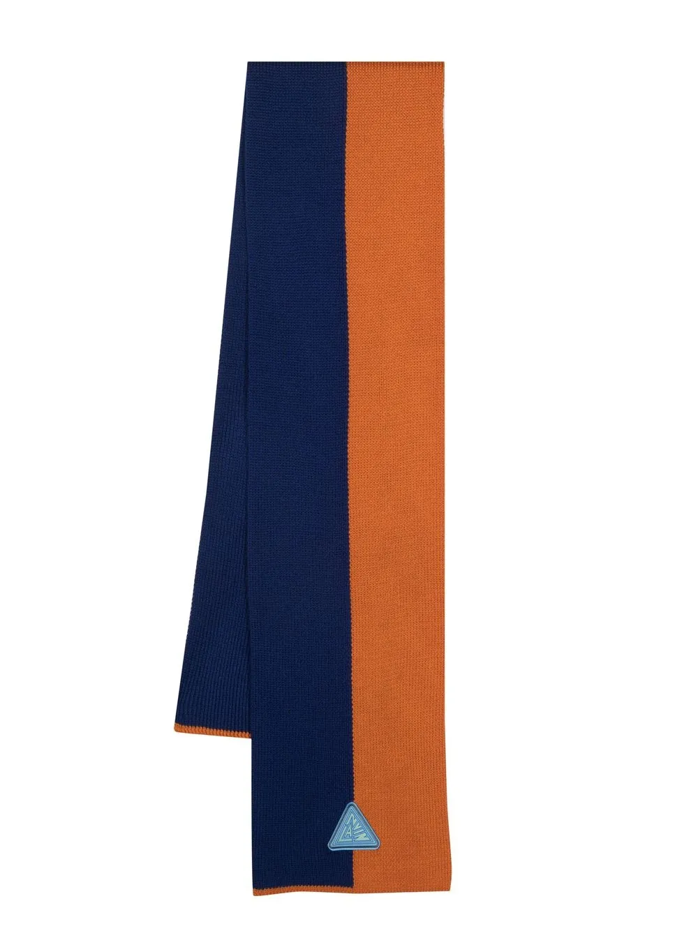 Lanvin logo-patch virgin wool scarf - Orange