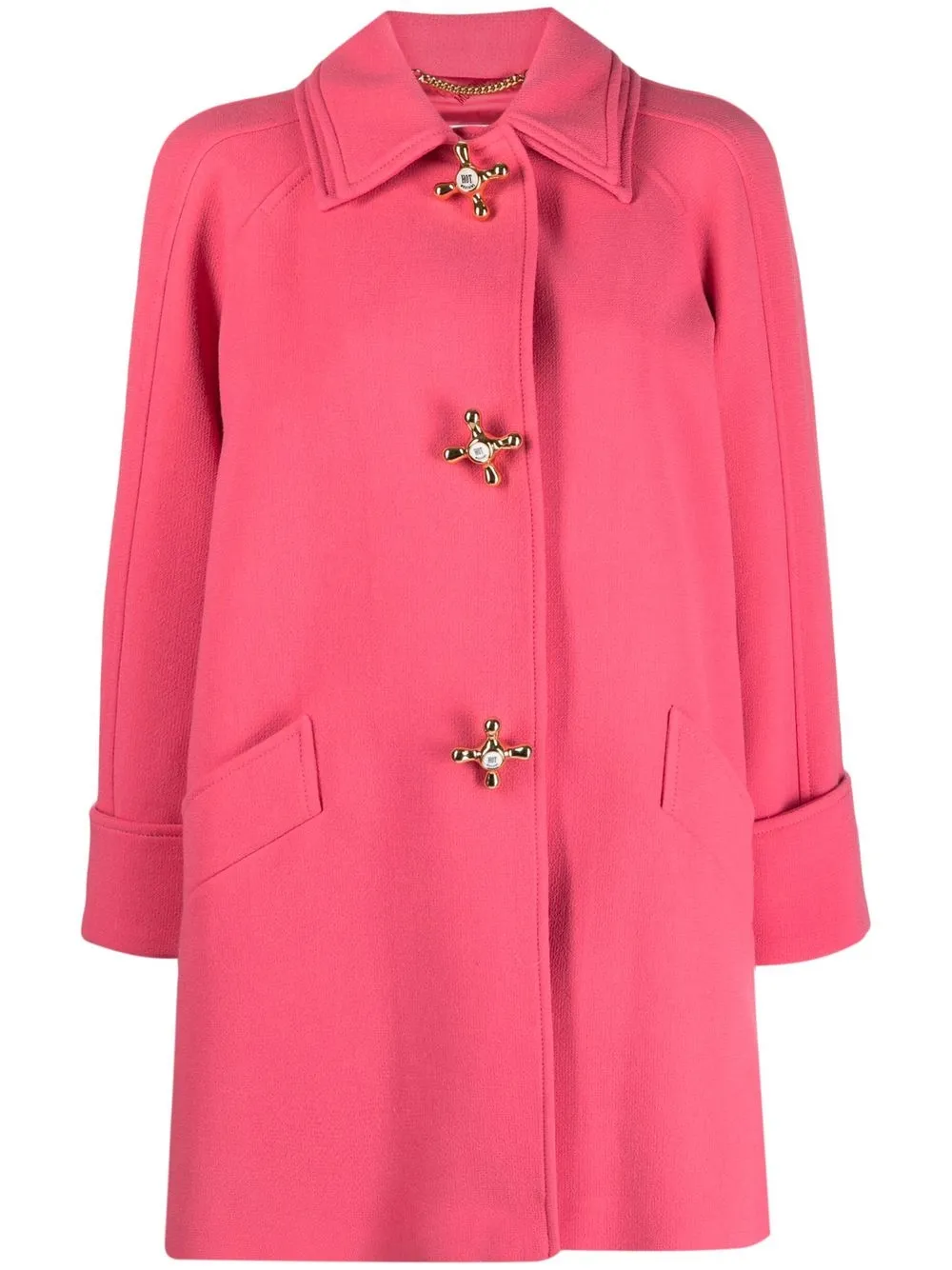 Moschino single-breasted car coat - Pink