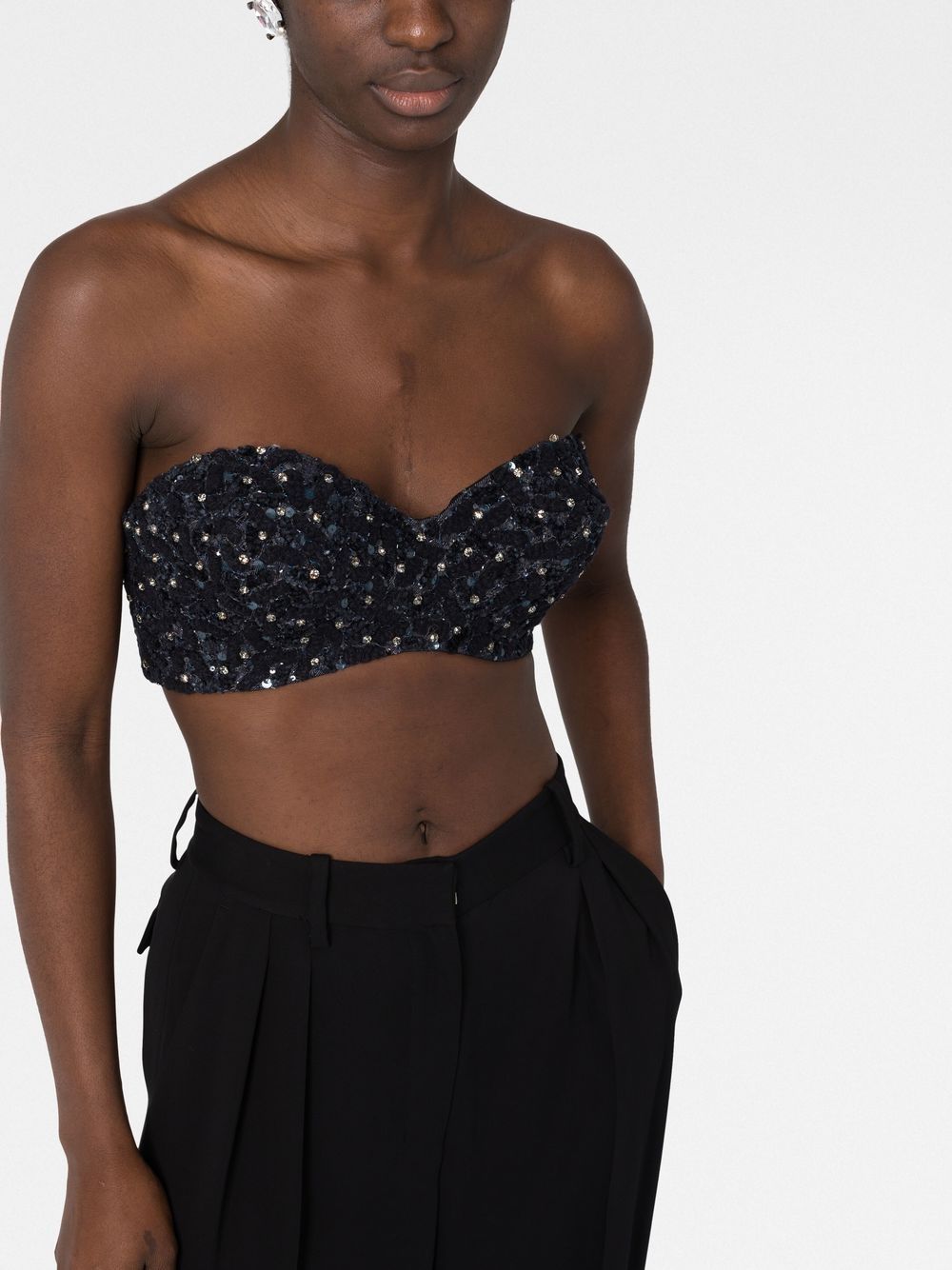 Del Core Sequin Embellished Bra Top Farfetch