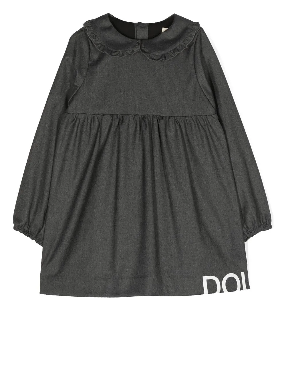 Douuod Kids logo-print ruffle-collar dress - Grey
Douuod Kids logo-print ruffle-collar dress - Grey
