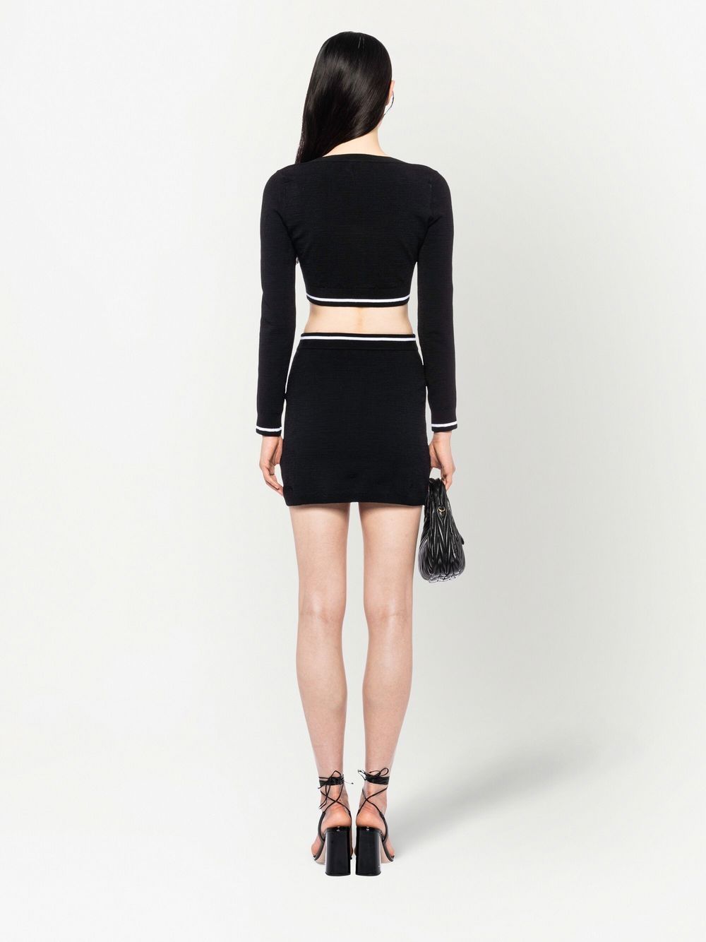 Miu Miu Logo Intarsia Knit Miniskirt Farfetch