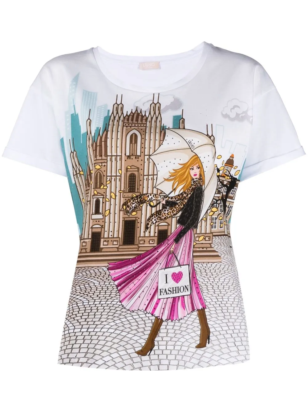 LIU JO graphic-print T-shirt - White