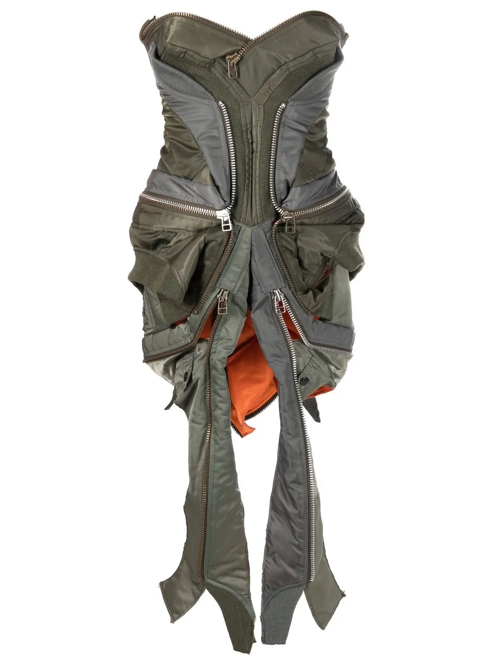 Junya Watanabe padded peplum jacket - Green