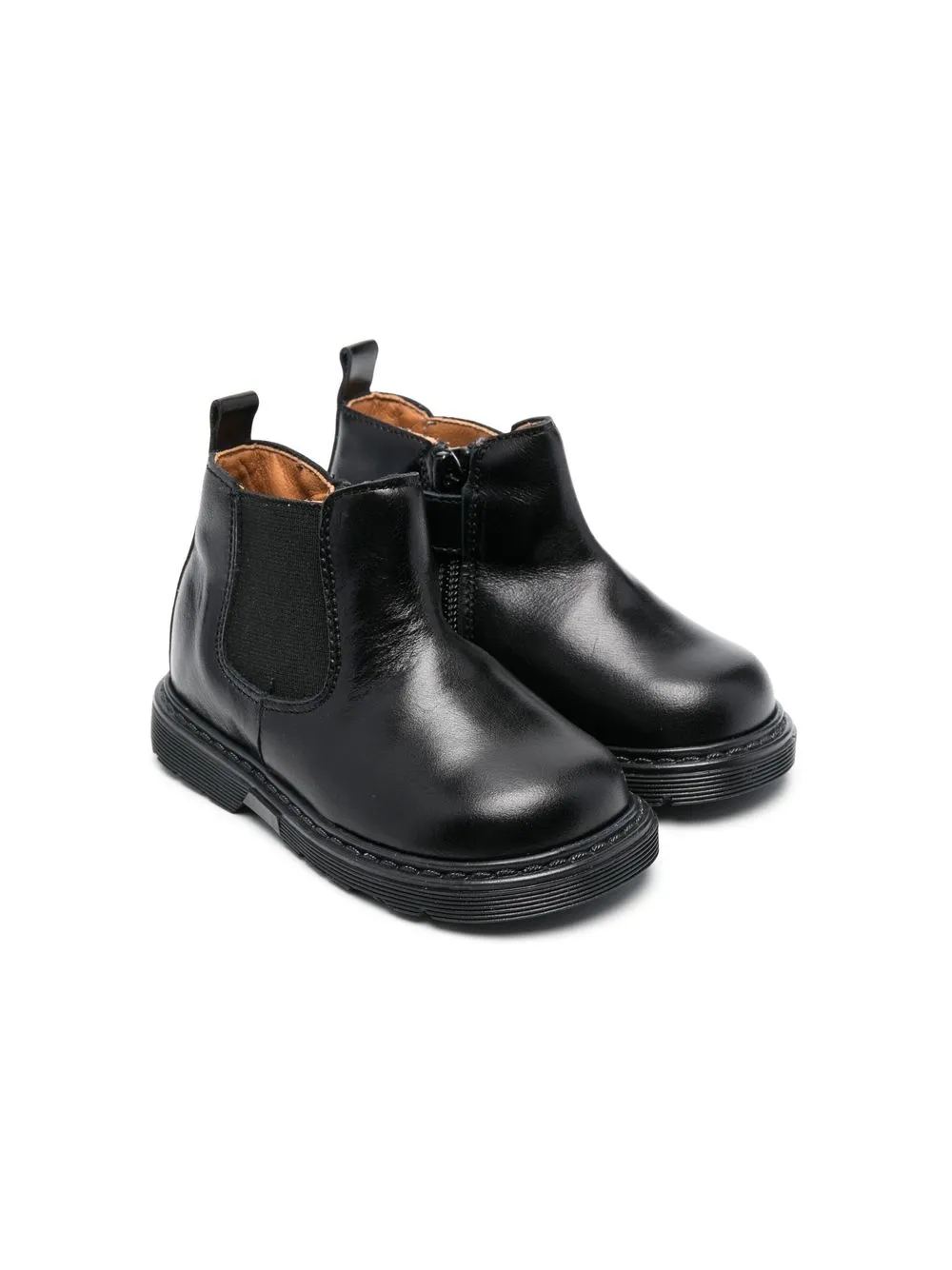 CLARYS zip-fastening leather chelsea boots - Black