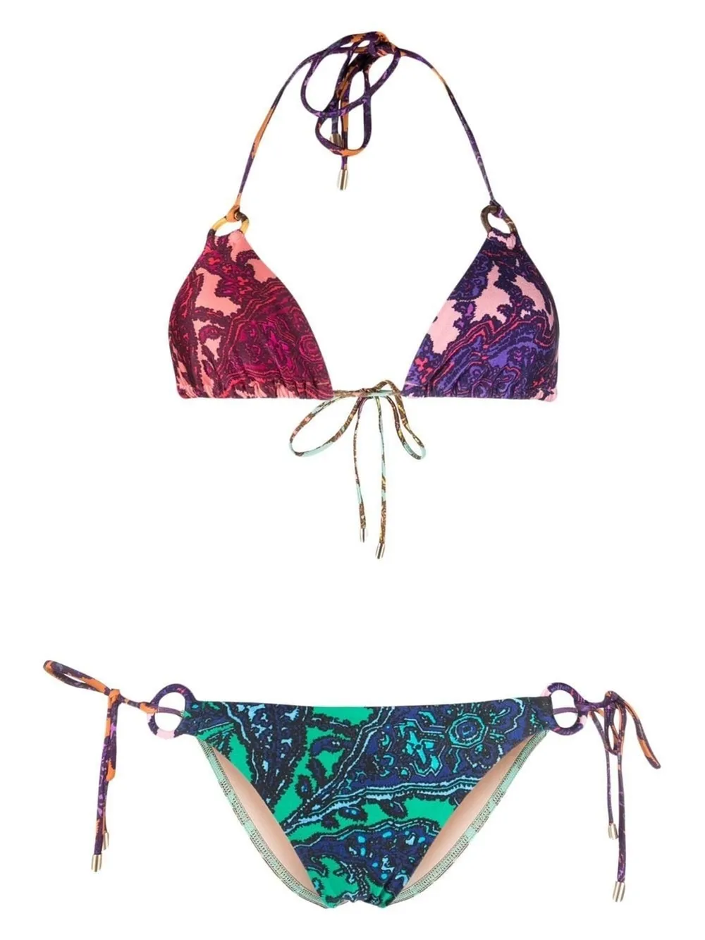 Tiggy Ring Tie Paisley Print Bikini Zimmermann Eraldo