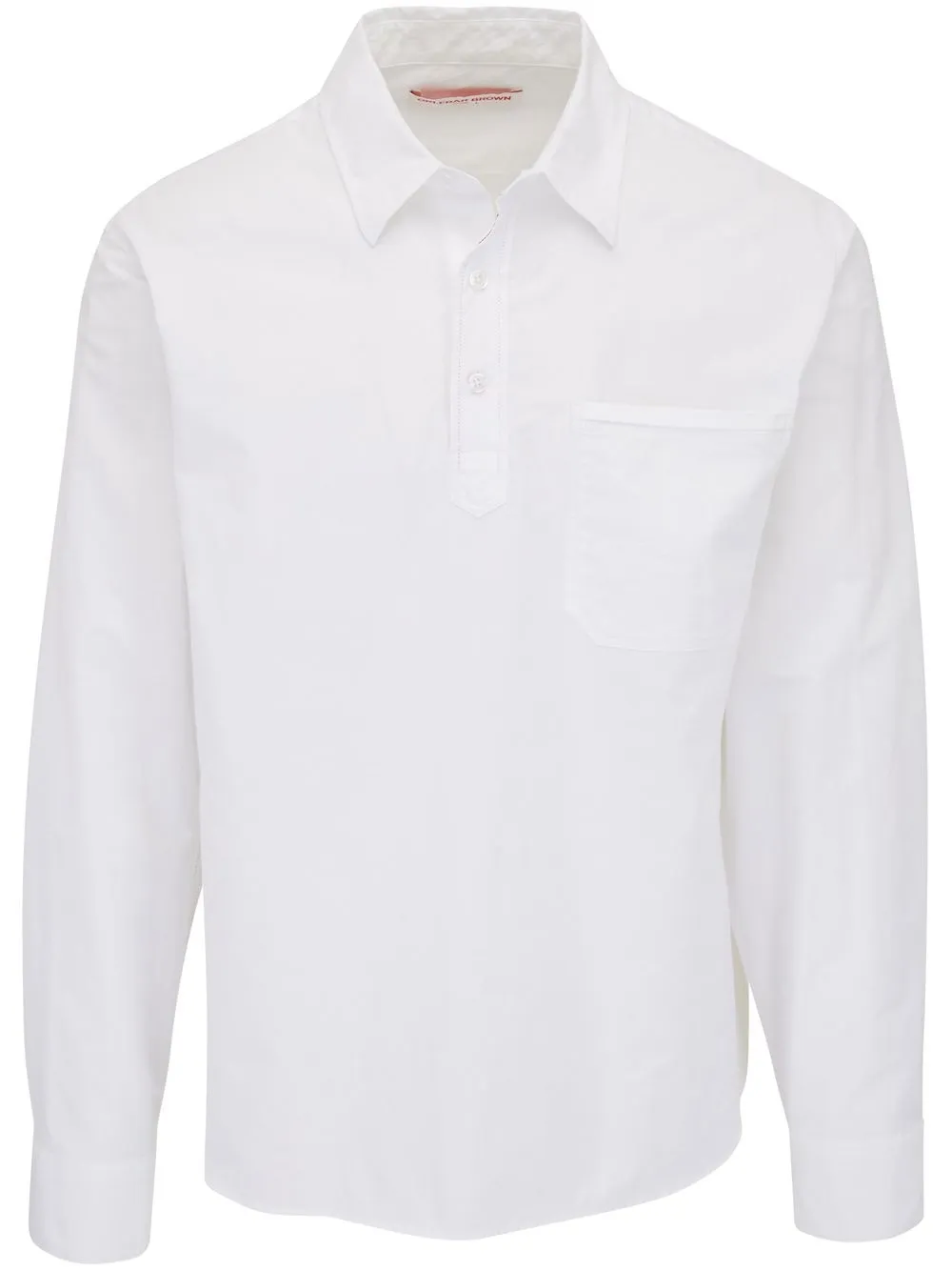 Orlebar Brown half-button collared shirt - White