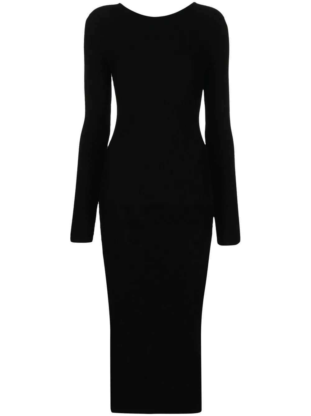 A.L.C. rib-knit open back midi dress - Black