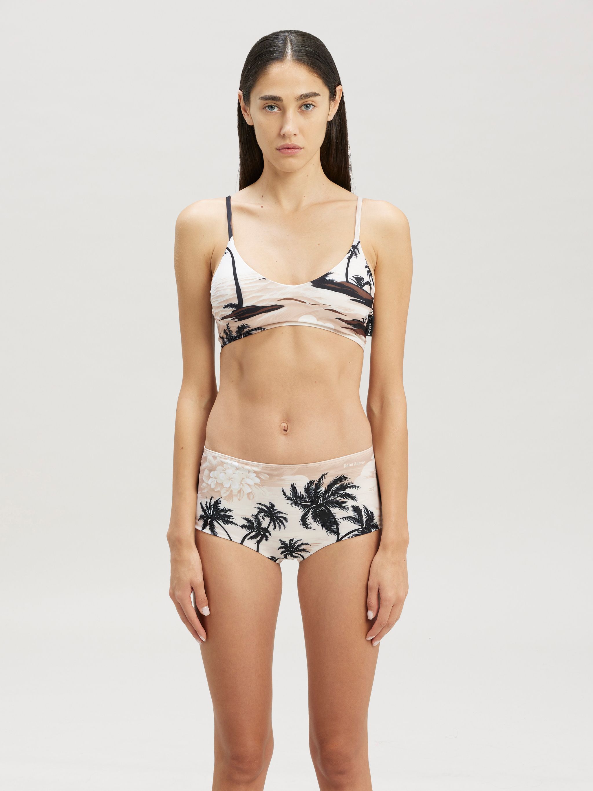 Hawaiian Dream Bikini Top In Neutrals Palm Angels Official