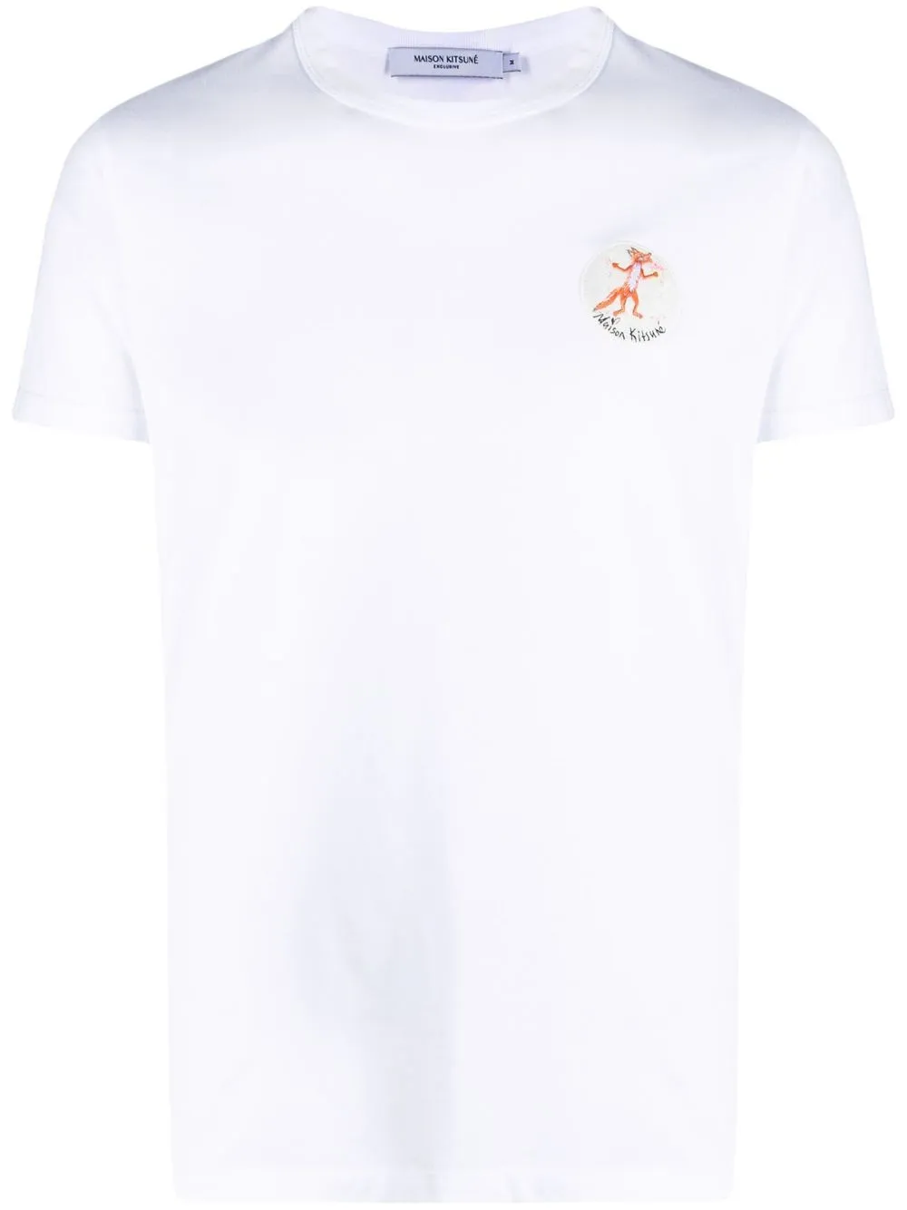 Maison Kitsuné logo-patch cotton T-shirt - White
