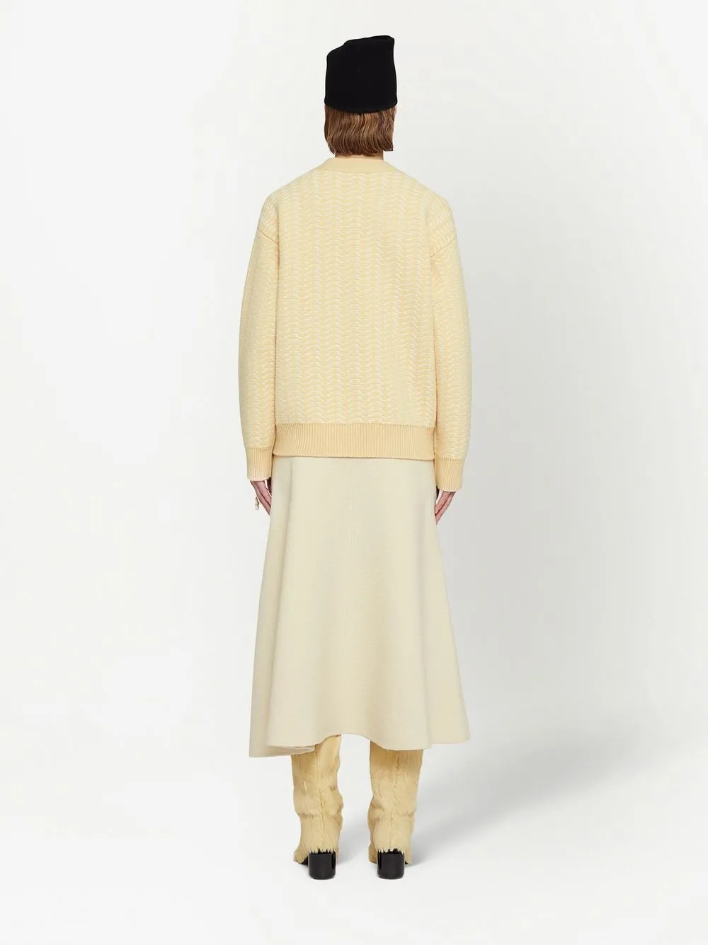 Jil Sander V Neck Knit Cardigan Farfetch