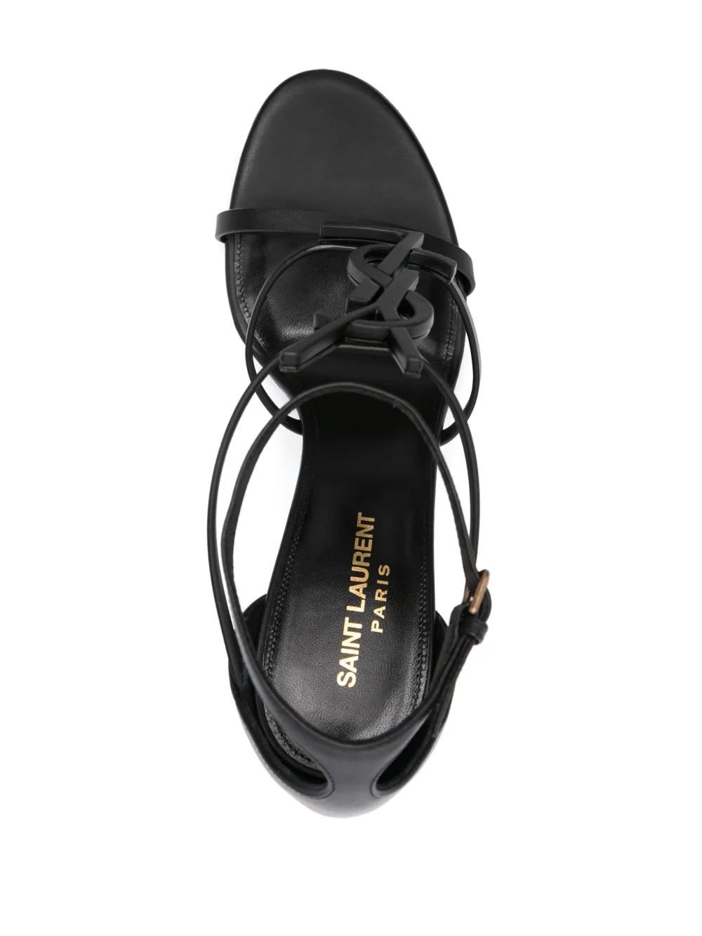 Saint Laurent Mm Cassandra Sandals Black Farfetch Uk