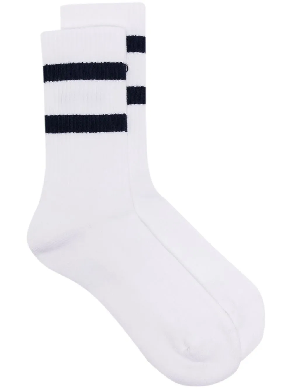 Sporty & Rich logo-embroidered socks - White