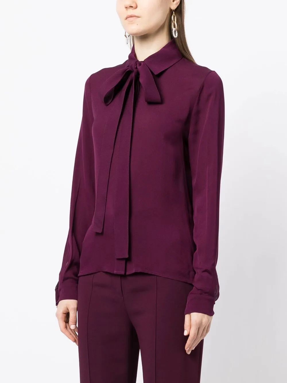 Elie Saab Silk Pussy Bow Shirt Farfetch