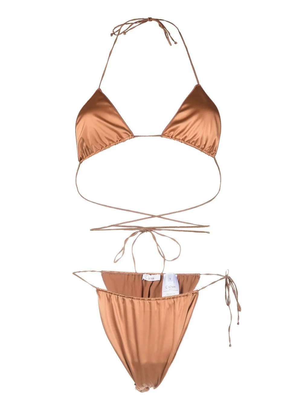 Oséree Triangle Halterneck Bikini Set Farfetch