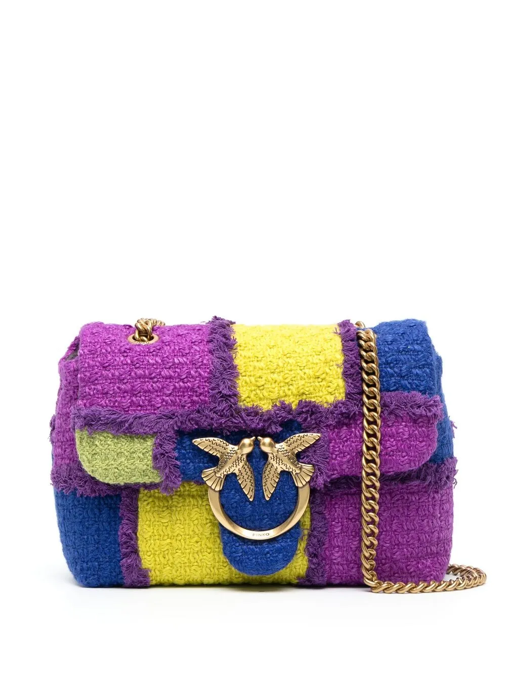 PINKO Love patchwork shoulder bag - Purple
