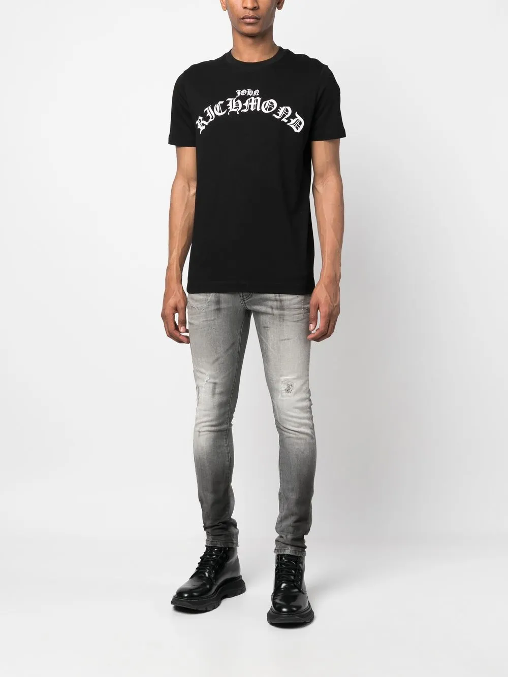 John Richmond T Shirt Mit Logo Print Farfetch