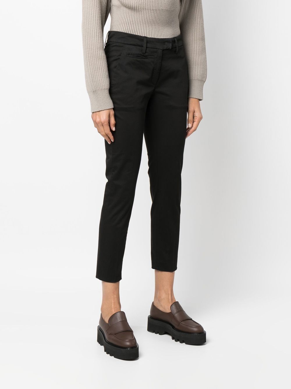 DONDUP Tapered Leg Cropped Trousers Farfetch