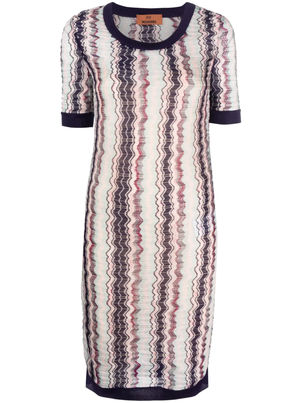 Missoni Zig Zag Short Sleeve Knitted Dress Farfetch