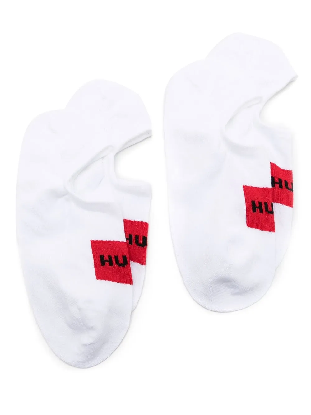 HUGO contrast-logo low-cut socks (pack of 2) - White