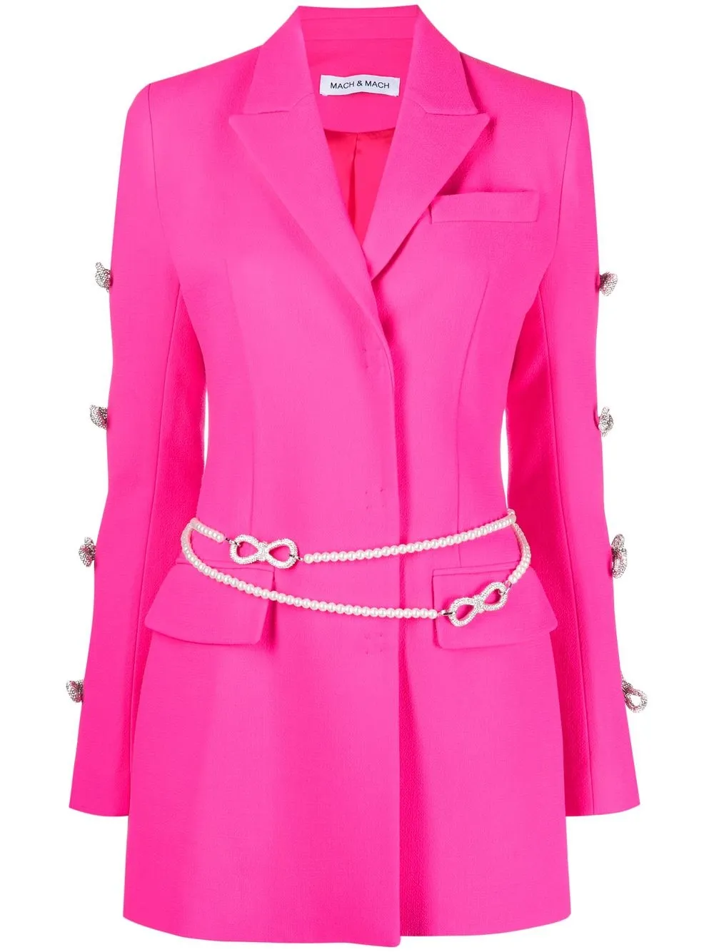 MACH & MACH bow-embellished cut-out jacket - Pink